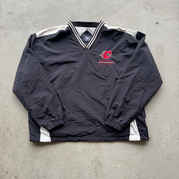 Vintage Nylon hockey  crewneck windbreaker - Picture 1 of 4